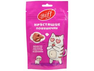 Biff лакомство для кошек хрустящие подушечки  с паштетом из баранины 60 г