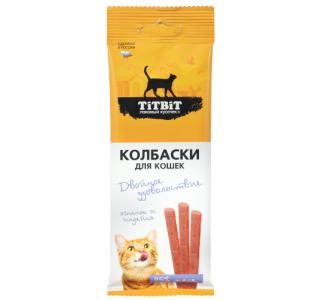 TiTBiT Колбаски для кошек Двойное удовольствие (с ягненком и индейкой), 45 г