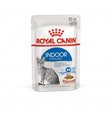 Royal Canin Sterilised INDOOR, влажный корм для стерилизованных кошек, в соусе, 85 г