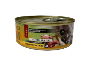 Secret for Pets Premium Gastrointestinal Консервированный корм для кошек при расстройствах пищеварения с перепелкой. Ветеринарная диета. 100 г