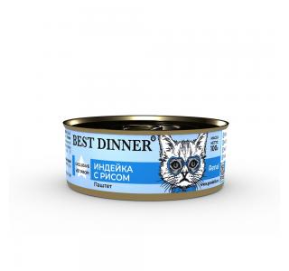 Best Dinner Exclusive Vet Profi Renal Консервированный корм для кошек, индейка с рисом, 100 г