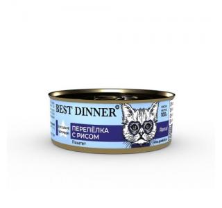 Best Dinner Exclusive Vet Profi Renal Консервированный корм для кошек, перепёлка с рисом, 100 г