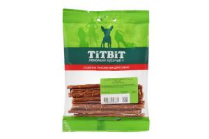 TiTBiT Лакомство для собак Соломка из кишок говяжьих - мягкая упаковка, 55 г