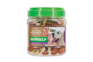 ОЛИВЕР Лакомство для собак Кальциевые косточки с мясом курицы, 1 шт