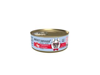 Best Dinner Gastro Intestinal Exclusive Vet Profi Консервированный корм для собак, говядина с сердцем, 100 г