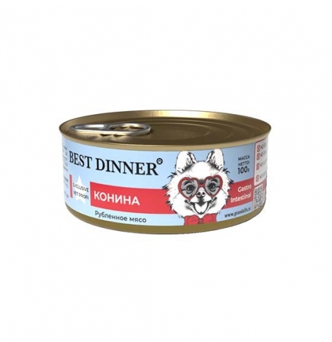 Best Dinner Gastro Intestinal Exclusive Vet Profi Консервированный корм для собак, конина, 100 г