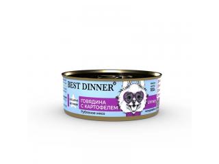 Best Dinner Urinary Exclusive Vet Profi Консервированный корм для собак с говядиной и картофелем, 100 г