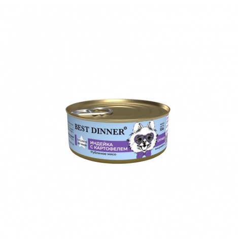 Best Dinner Exclusive Urinary Vet Profi Консервированный корм для собак, индейка с картофелем, 100 г