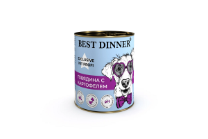 Best Dinner Urinary Exclusive Vet Profi Консервированный корм для собак с говядиной и картофелем, 340 г