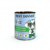 Best Dinner Hypoallergenic Exclusive Vet Profi Консервированный корм для собак, с индейкой и кроликом, 340 г