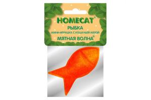 HOMECAT Игрушка для кошек Рыбка мини с кошачьей мятой, 5 см