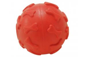HOMEPET TPR Игрушка для собак Мяч с рисунком косточки с пищалкой, 6 см