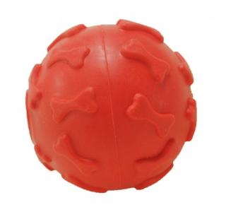 HOMEPET TPR Игрушка для собак Мяч с рисунком косточки с пищалкой, 6 см