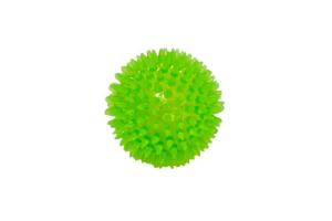 HOMEPET TPR Игрушка для собак Мячик с шипами с пищалкой зеленый, 6,5 см