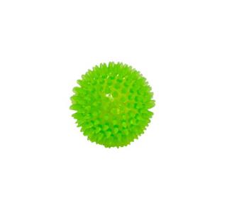 HOMEPET TPR Игрушка для собак Мячик с шипами с пищалкой зеленый, 6,5 см