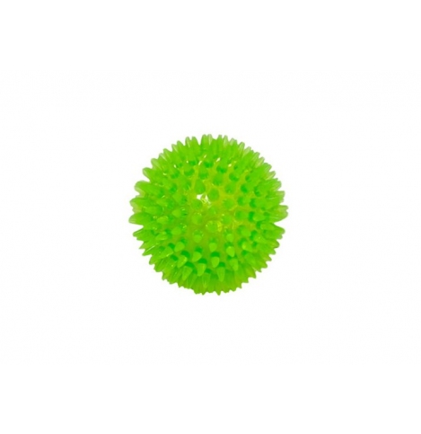HOMEPET TPR Игрушка для собак Мячик с шипами с пищалкой зеленый, 6,5 см