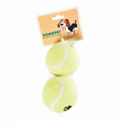 HOMEPET TPR Игрушка для собак Мяч теннисный 8см, 1 шт