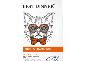 Best Dinner Adult Cat Duck & Cranberry Сухой корм для кошек, утка и клюква, 400г