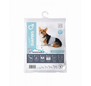M-PETS Пояс многоразовый для кобелей, размер 2 S, объем талии 25,4-33,0 см