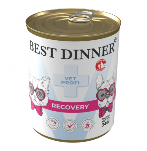 Best Dinner Vet Profi Recovery Влажный корм для кошек и собак, 340г