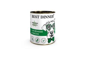 Best Dinner Консервы Меню № 5 для взрослых собак и щенков с 6 месяцев, с ягненком и рисом, 340 г
