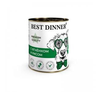 Best Dinner Консервы Меню № 5 для взрослых собак и щенков с 6 месяцев, с ягненком и рисом, 340 г