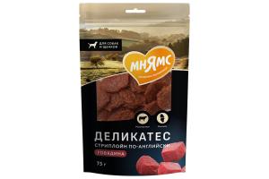 Мнямс Лакомсво для собак Деликатес "Стриплойн по-английски", 75 г
