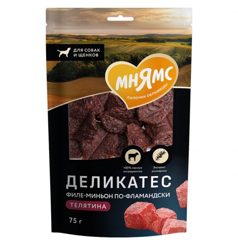 Мнямс Лакомсво для собак Деликатес "Филе миньон по-фламандски", 75 г