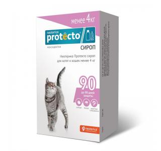 Neoterica Protecto антипаразитарный препарат длительного действия. Сироп для котят и кошек менее 4 кг, 5мл