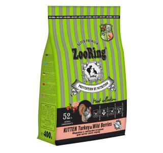 ZOORING KITTEN TURKEY & WILD BERRIES Сухой корм для котят, индейка и лесные ягоды, 400 гр