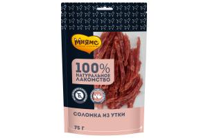 Мнямс Лакомсво для собак Соломка из утки, 75 г