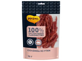 Мнямс Лакомсво для собак Соломка из утки, 75 г