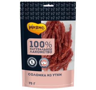 Мнямс Лакомсво для собак Соломка из утки, 75 г