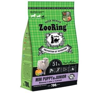ZOORING Mini Adult Dog Сухой корм для щенков, ягненок и рис с тыквой, 2 кг