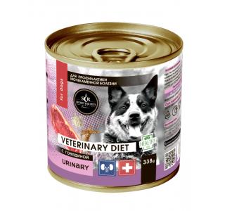 Secret Vet Diet Premium URINARY консервы лечебные для собак профилактика МКБ с говядиной, 338 г