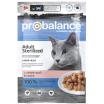 Probalance Sterilized Консервированный корм для стерилизованных кошек и кастрированных котов с креветкой в соусе, 85г