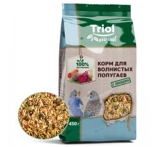 TRIOL Original Корм для волнистых попугаев с овощами, 450г