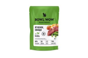 BOWL WOW Влажный корм для котят и беременных кошек, ягненок и овощи в соусе, 85 гр