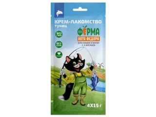 Ферма Кота Федора Крем-лакомство для кошек и котят из тунца, 15 гр