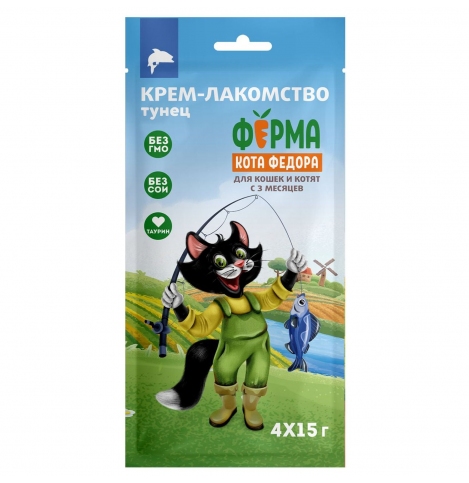 Ферма Кота Федора Крем-лакомство для кошек и котят из тунца, 15 гр