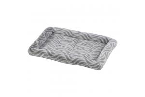 Лежанка MidWest Deluxe Wave Bed для собак и кошек меховая 56х44,5х6,5 см, серая