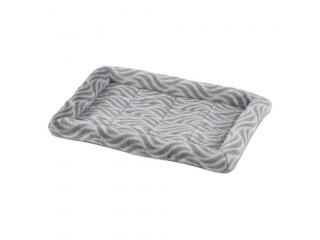 Лежанка MidWest Deluxe Wave Bed для собак и кошек меховая 56х44,5х6,5 см, серая