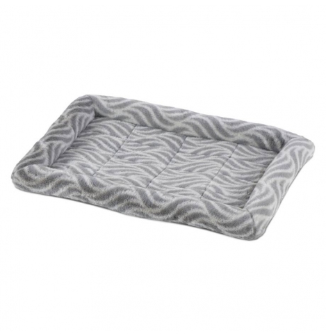 Лежанка MidWest Deluxe Wave Bed для собак и кошек меховая 56х44,5х6,5 см, серая