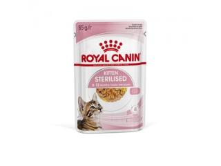 Royal Canin Kitten Sterilised Консервированный корм сбалансированный для стерилизованных котят в возрасте от 6 до 12 мес., мелкие кусочки в желе, 85гр