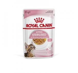Royal Canin Kitten Sterilised Консервированный корм сбалансированный для стерилизованных котят в возрасте от 6 до 12 мес., мелкие кусочки в желе, 85гр