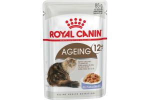 Royal Canin Ageing 12+ Консервированный корм для стареющих кошек в возрасте старше 12 лет, мелкие кусочки в желе, 85гр