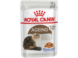 Royal Canin Ageing 12+ Консервированный корм для стареющих кошек в возрасте старше 12 лет, мелкие кусочки в желе, 85гр