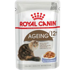 Royal Canin Ageing 12+ Консервированный корм для стареющих кошек в возрасте старше 12 лет, мелкие кусочки в желе, 85гр