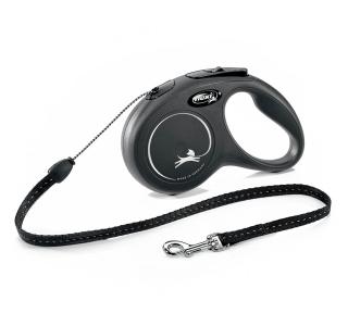 Flexi Рулетка New Classic S (до 12 кг) 5 м трос черная