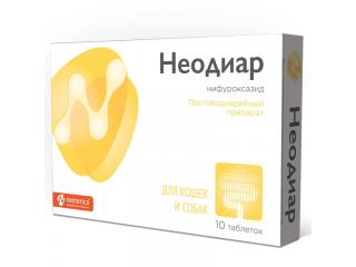 Неодиар Препарат для лечения острой и хронической диареи у кошек и собак, 10таб.